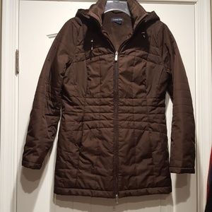 Lands End brown winter coat, sz S